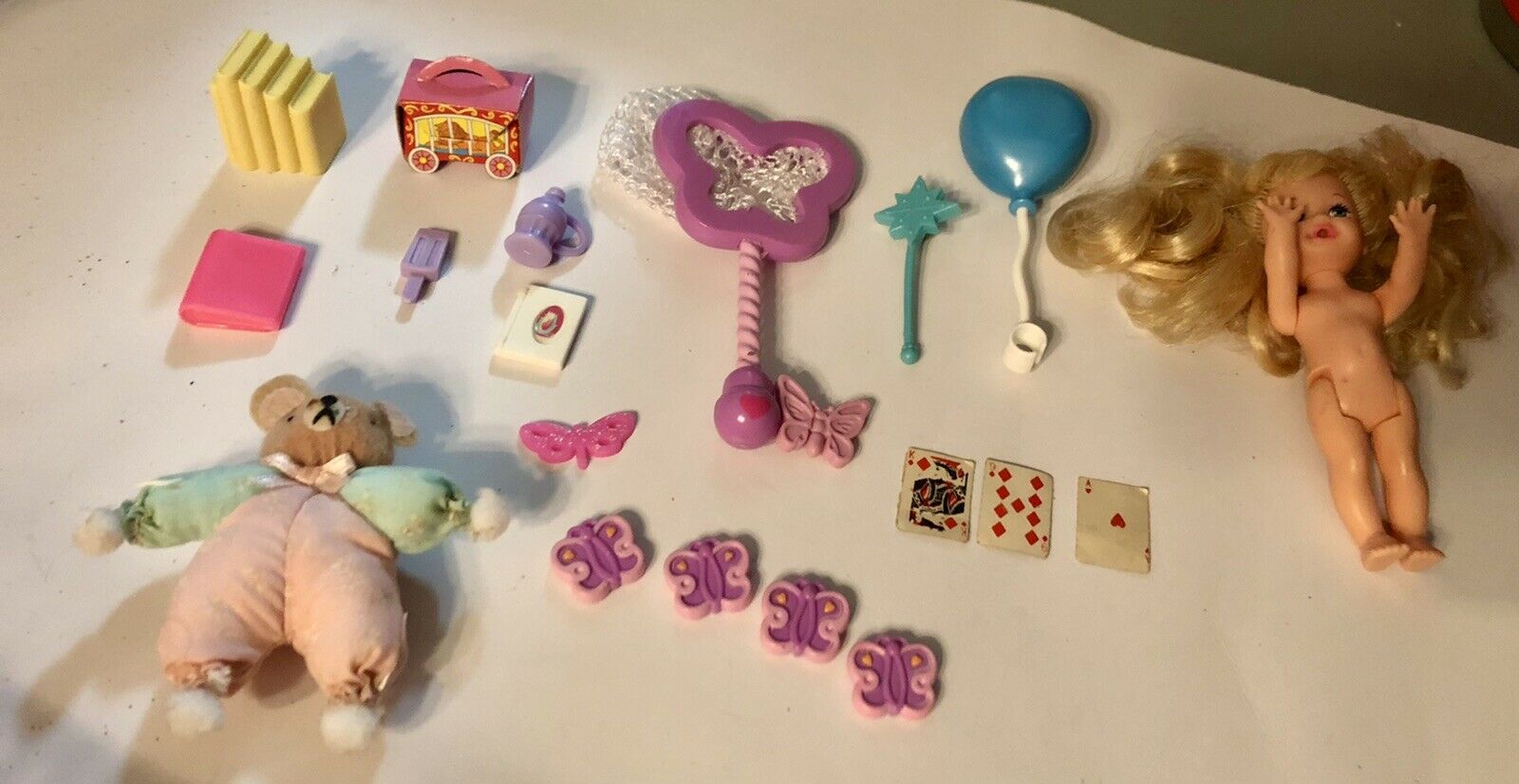 Lot Of Kelly’s (barbie’s Sister) Assorted Toys…lot #420 [17 Pieces].
