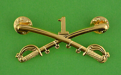 1st Cavalry Crossed Sabers Large Hat Pin Teddy Roosevelt's "rough Riders."