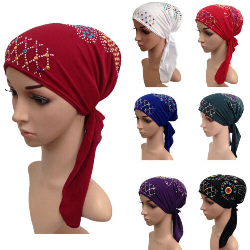 Muslim Women Hijab Cancer Hat Chemo Inner Cap Hair Loss Head Scarf Turban Wrap
