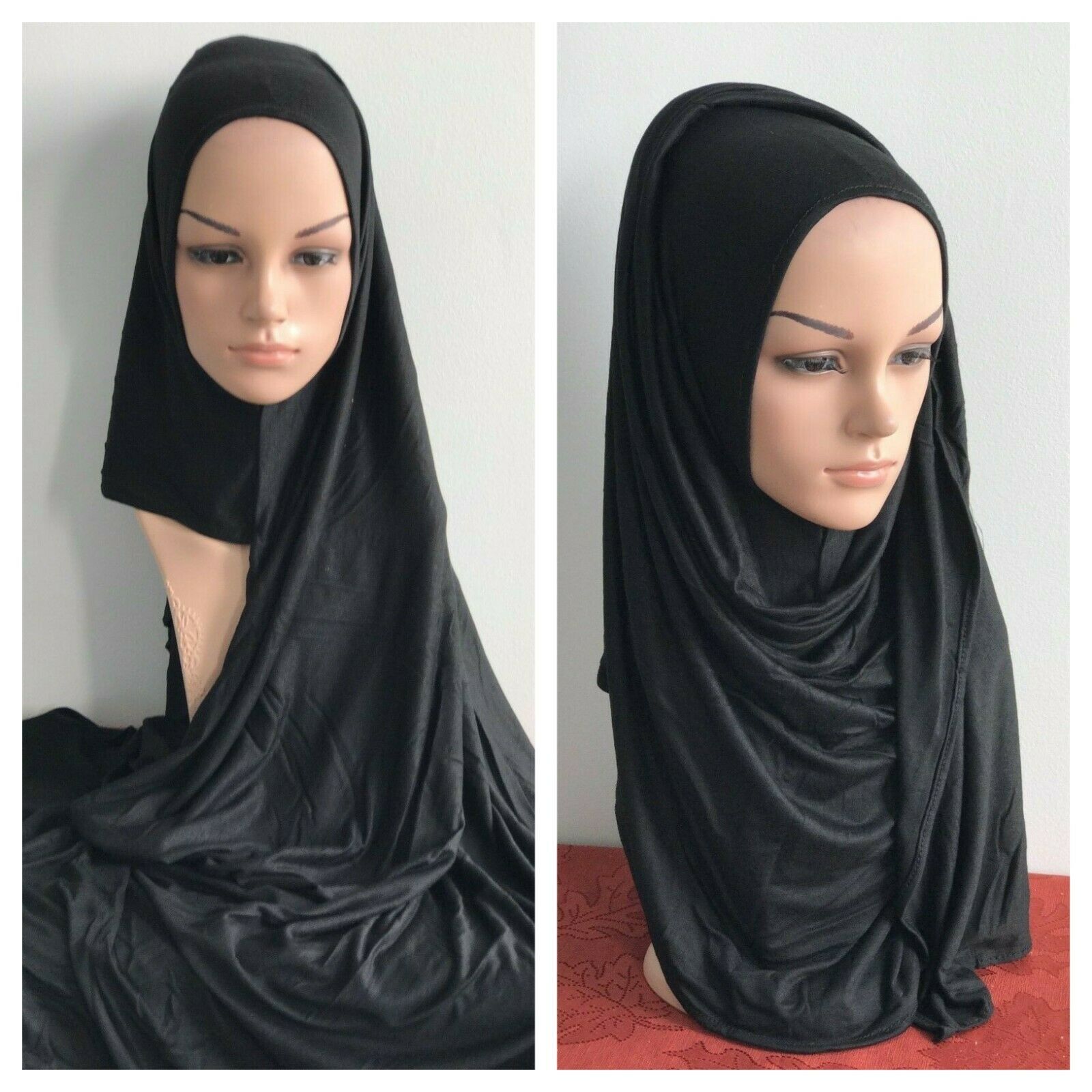 Maxi Cotton Jersey 1 Piece Al Amira Hijab Chest&head Cover 180x70 Cm U.s.seller