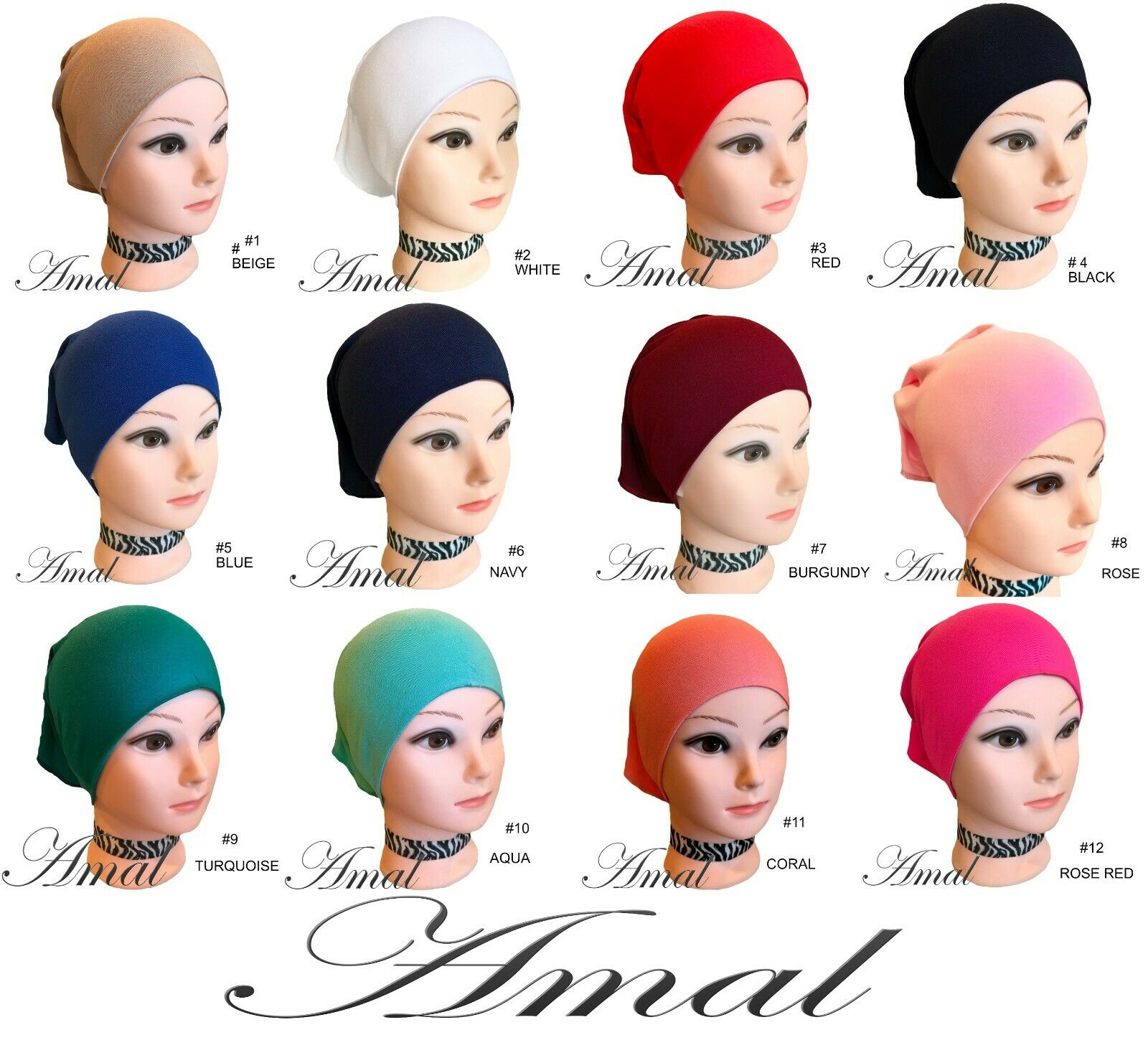 ❤️amal Muslim Cap For Women Under Scarf Cotton Islamic Hijab 🚚 Fast Shipping Us