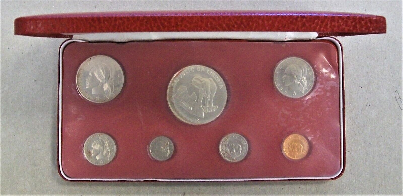 1974 Liberia 7 Coin Proof Set In Original Packaging