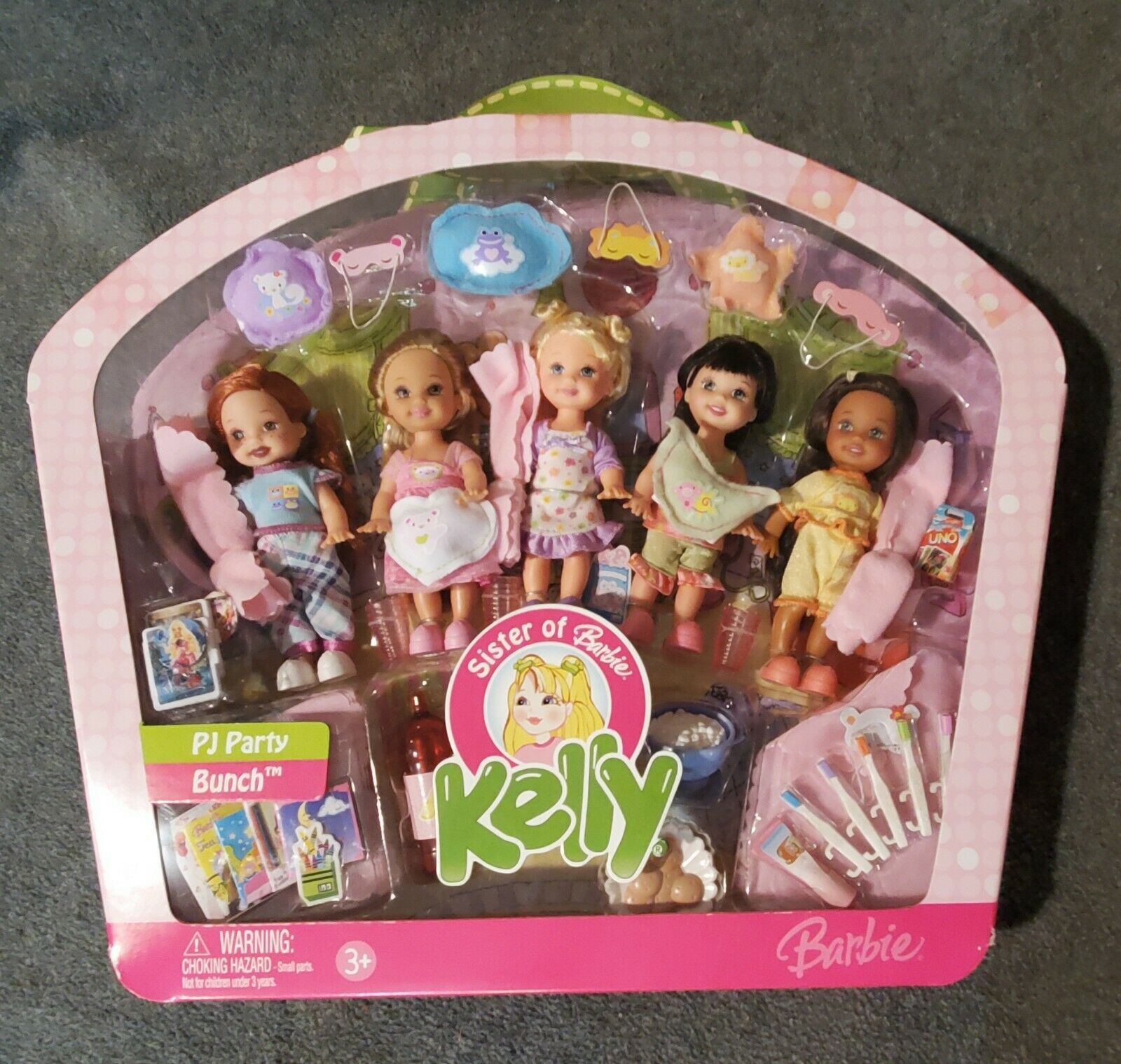 Kelly Pj Party Bunch Doll Set New Nrfb 2006 Mattel