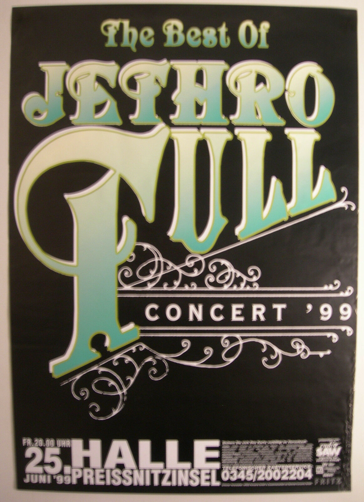 Jethro Tull Concert Tour Poster 1999 The Best Of Jethro Tull