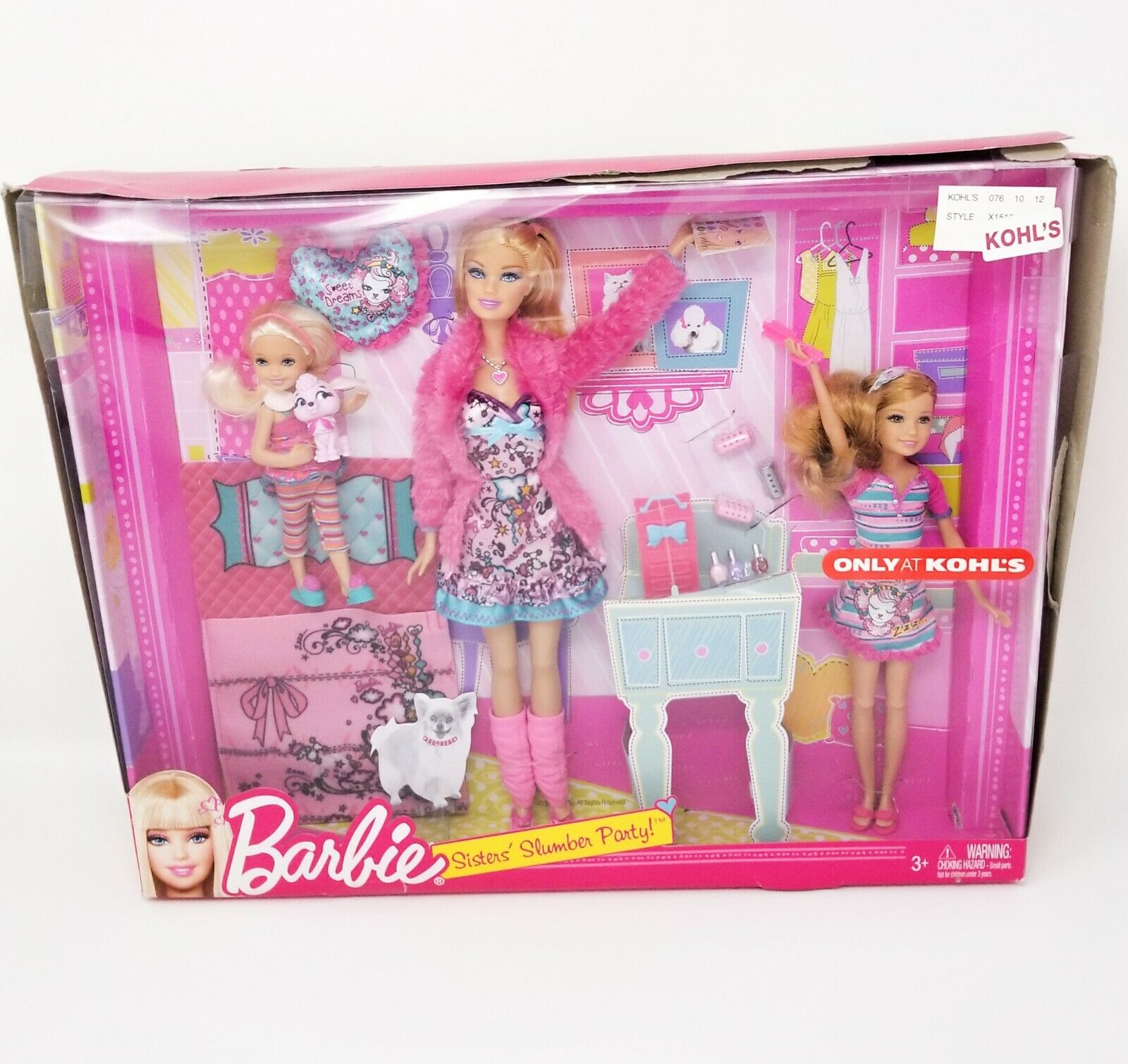 Barbie Sisters Slumber Party Dolls Accessories 2010 Kohl's Exclusive Mattel