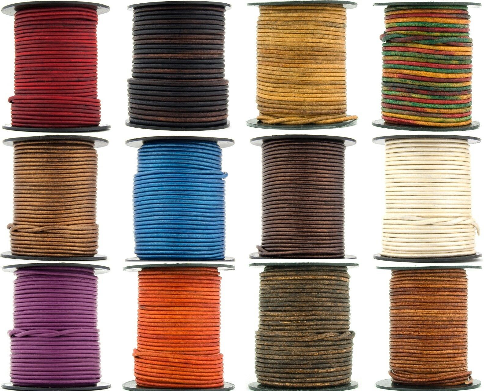 Xsotica® Round Leather Cord 10 Feet Over 65 Colors Available
