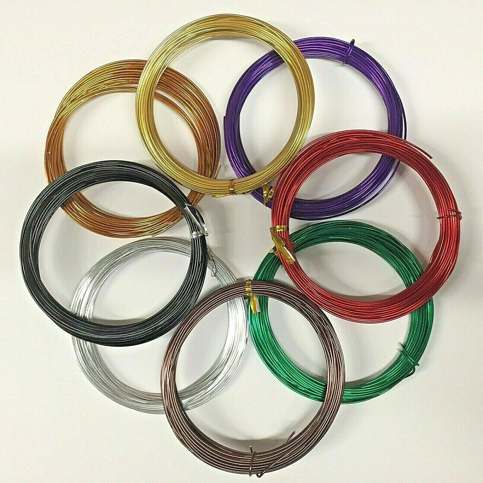 Aluminum Round Wire Jewelry Floral Craft Wrap Choose Color Gauge