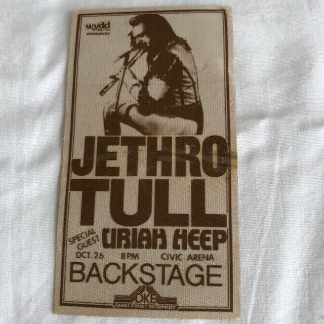 Jethro Tull - Uriah Heep - Backstage Pass - Pittsburgh Civic Arena 10/26/78