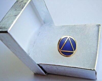 Alcoholics Anonymous Aa Symbol Lapel Hat Vest Pin Recovery Sobriety Sober Token